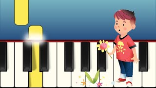 5 Heel eenvoudige Kinderliedjes op piano, heel makkelijk te leren
