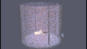 CSTR---flow directed at impeller (particle field)