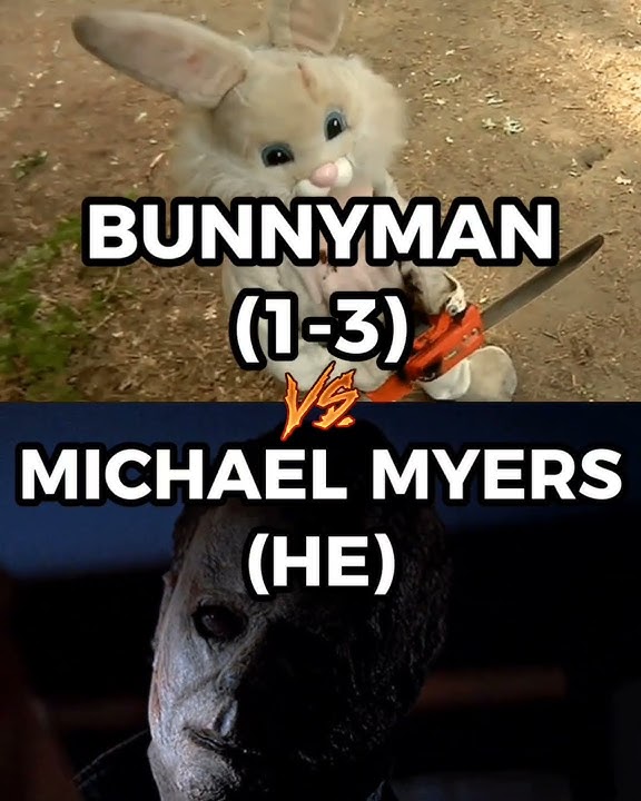 BunnyMan (1-3) vs Michael Myers (HE) #michaelmyers #vs #bunnyman #vsbattle  #horror #edit #foryou