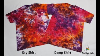 Comparing Low Water Immersion On A Dry Vs. A Damp Shirt [Tie Dye