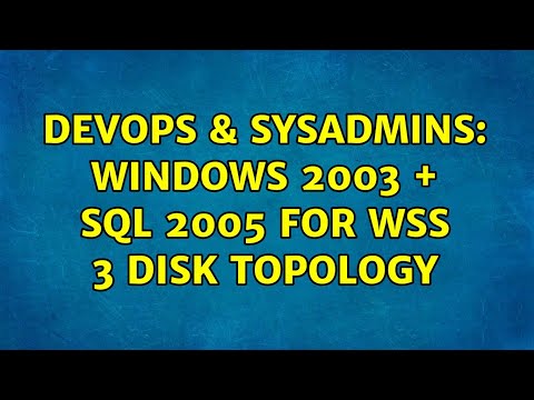 DevOps & SysAdmins: Windows 2003 + SQL 2005 for WSS 3 disk topology