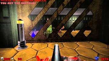 Doom Ultimate (jDoom) 100% walkthrough - Level E1M1 all secrets (HD)