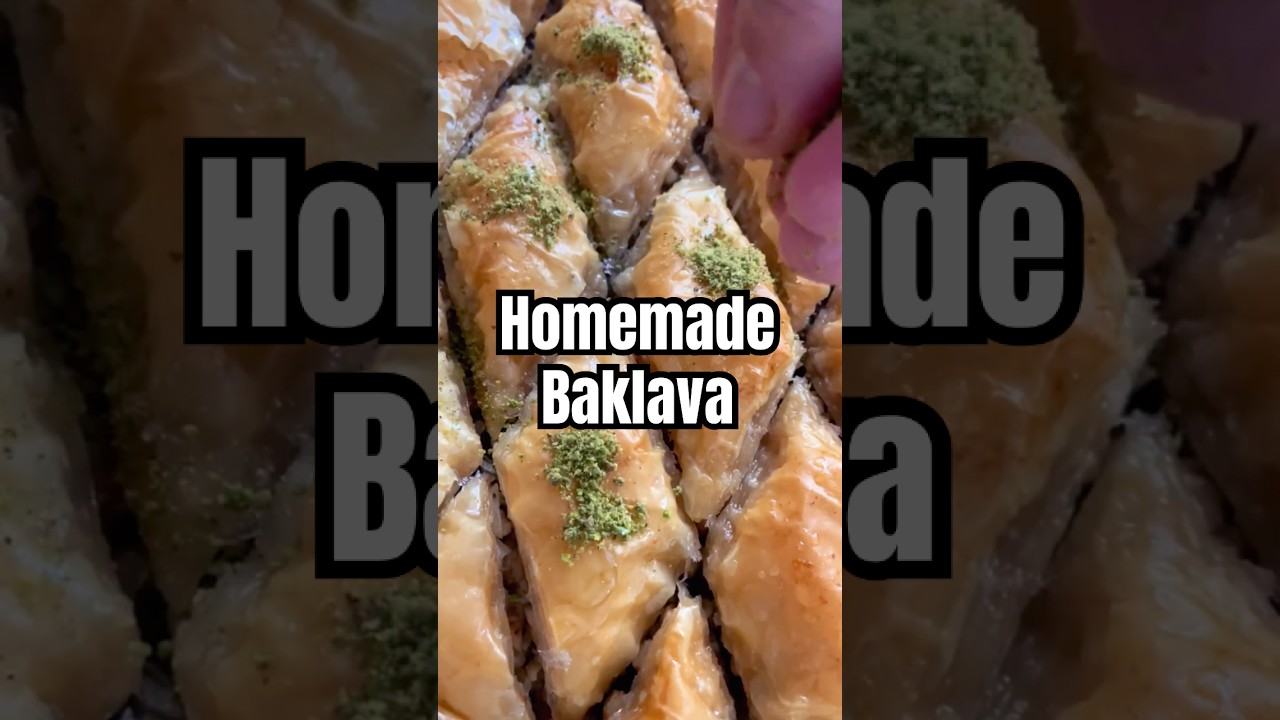 Homemade Baklava with Phyllo & Nuts