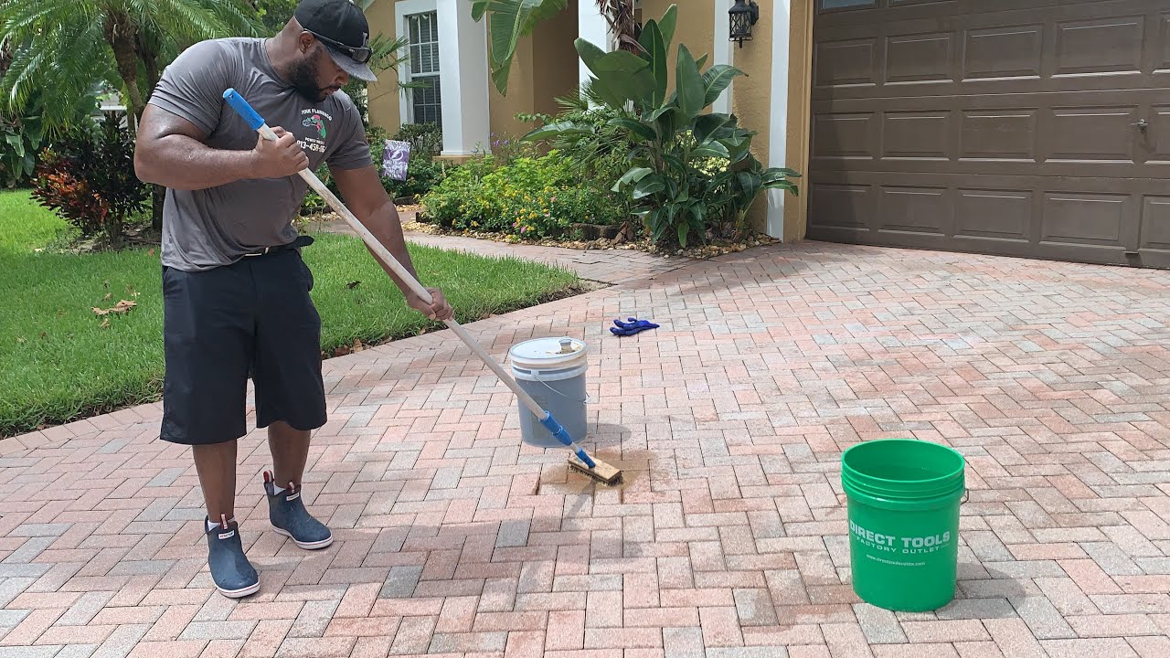 How to remove oil stain from a concrete/ brick paver driveway! 2020 METHOD** YouTube