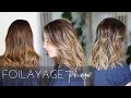 Foilayage hair technique  how to balayage brunette hair easy tutorial