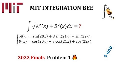 MIT Integration Bee 2022: Problem 1 Finals