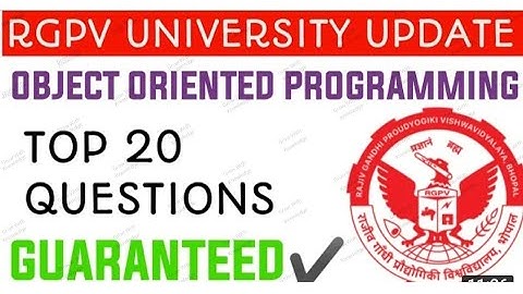 Object Oriented Programming Important Question Engineering Exam RGPV Questions Grow With Knowledge 🧠