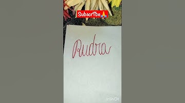 Rudra name write in English writing calligraphy ✍️😱🤩#shortvideo #youtubeshorts #calligraphy