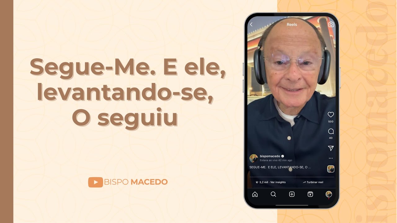 Segue-Me. E ele, levantando-se, O seguiu - Meditação Matinal 11/07/25