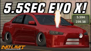 FASTEST Mitsubishi EVO X Tune - 5.5 ¼Mile | No Limit Drag Racing 2.0 [1.9.9]