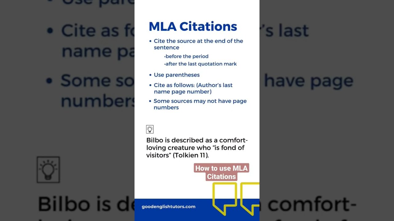 How to use #MLA #Citations in #academicwriting