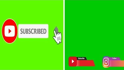 YouTube + Instagram Animated Green Background Subscribe + follow button || best 5 ||