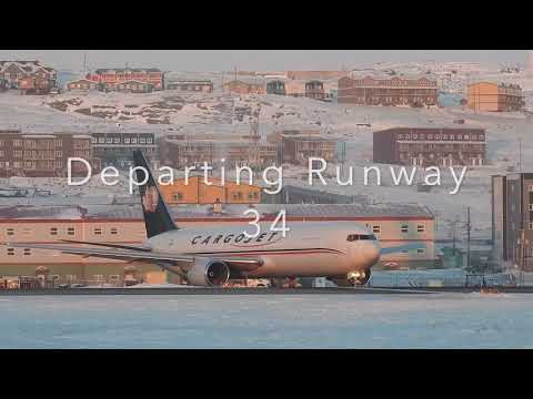 CargoJet - Boeing 767-300 Departing Iqaluit, Nunavut