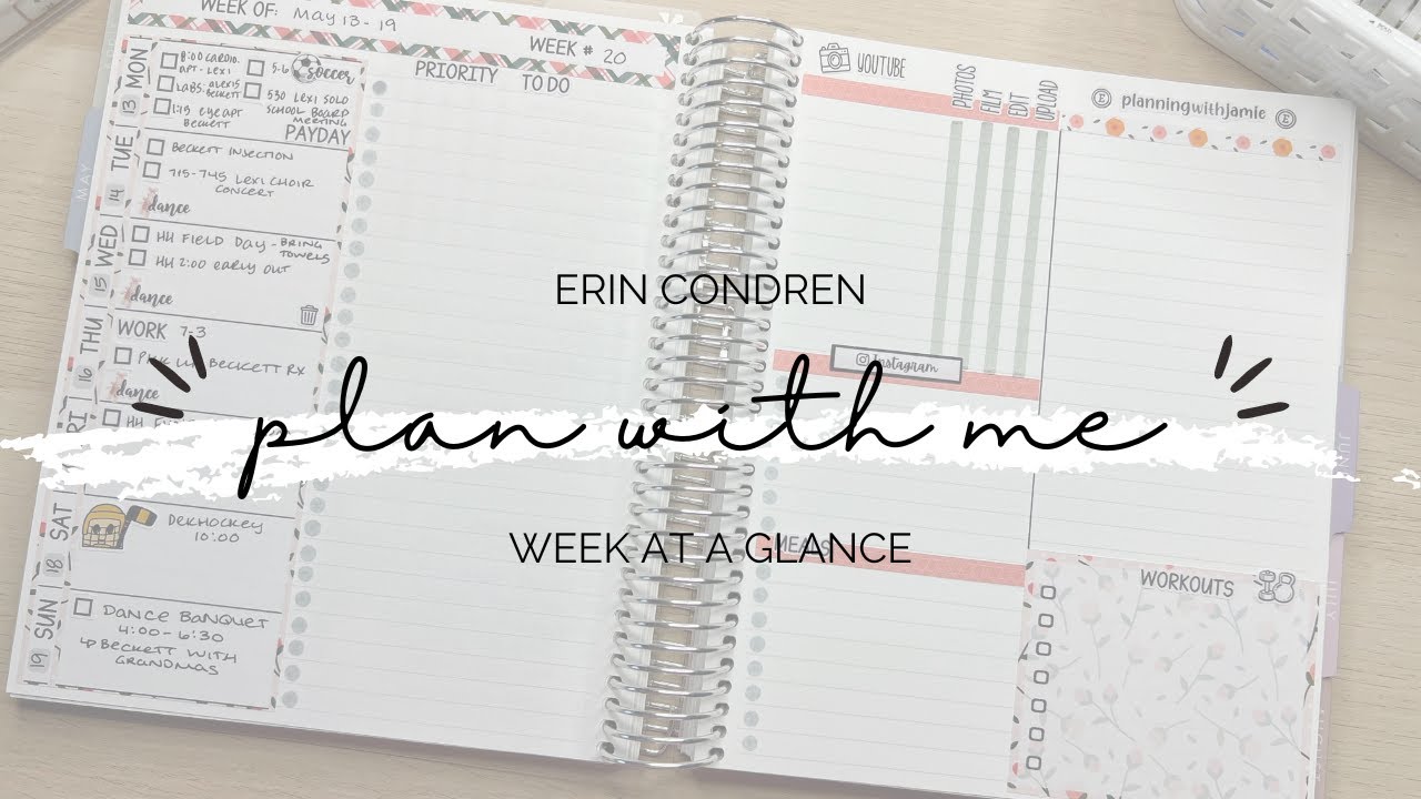 PLAN WITH ME | DAILY DUO | ERIN CONDREN | DAILY DUO PLAN WITH ME | WEEK ...