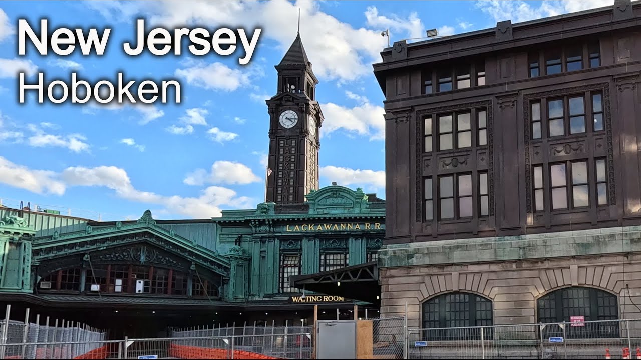 New Jersey  - Walking tour Hoboken on Halloween  4К 60fps