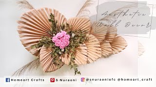 #DIY Rustic Decor With Paper Palm & Felt Roses - DIY Engagement / Wedding Decoration
