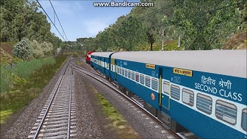 MSTS Indian Railways Express Train hauled by TKD WDM3A @ Udhampur (J & K)