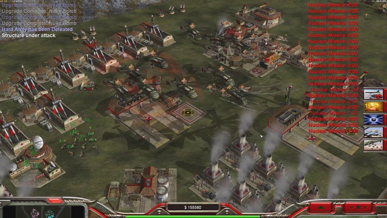 CHINA Nuke - Command & Conquer Generals Zero Hour - 1 vs 7 HARD Gameplay