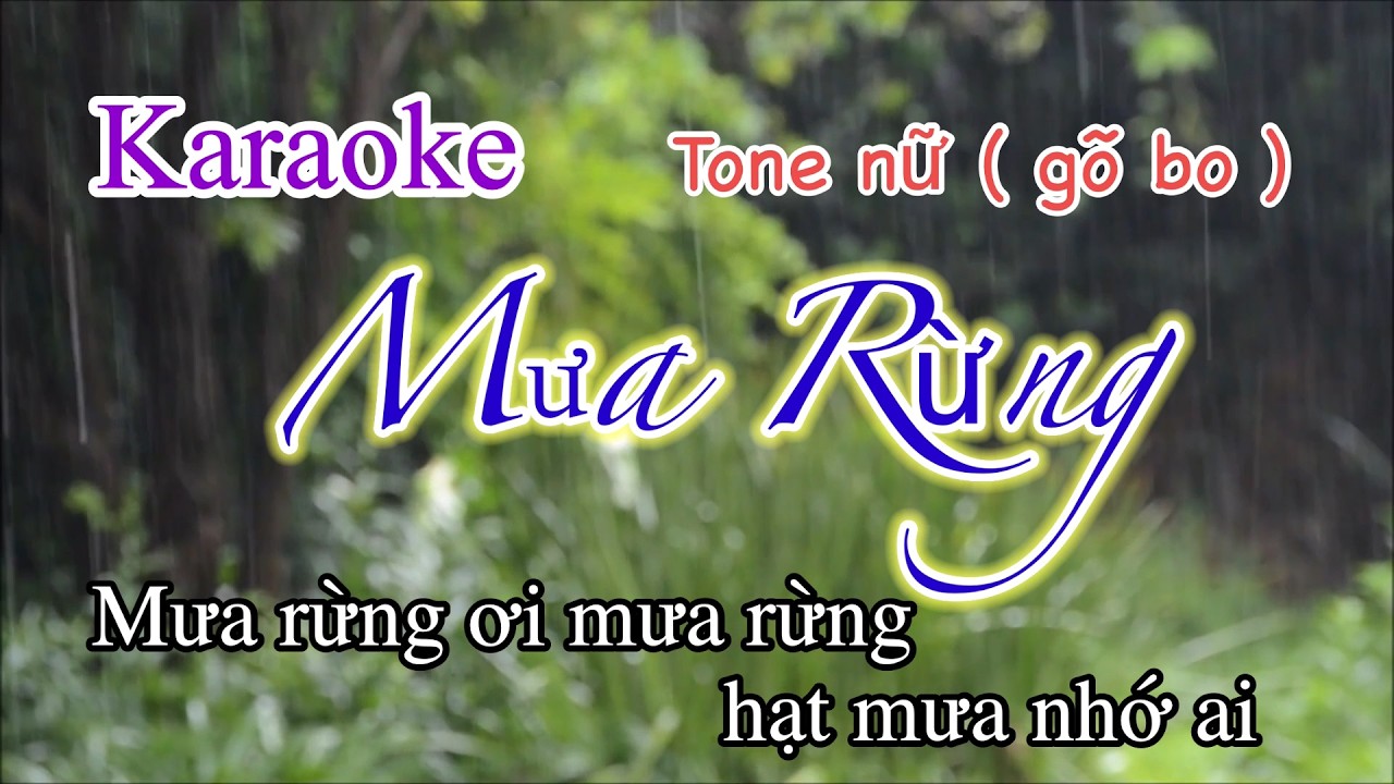 Mưa Rừng Karaoke Tone Nữ | Dũng Trương