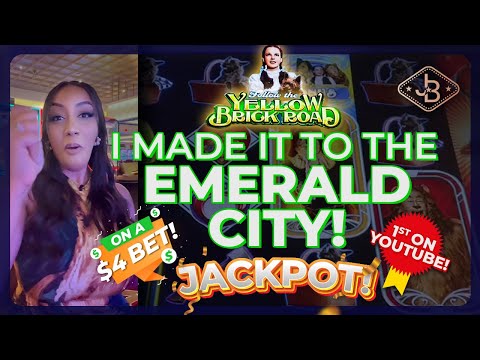 Super Rare! I Made It To Emerald City on The NEW Wizard Of Oz Slot Machine! Jackpot 🎰