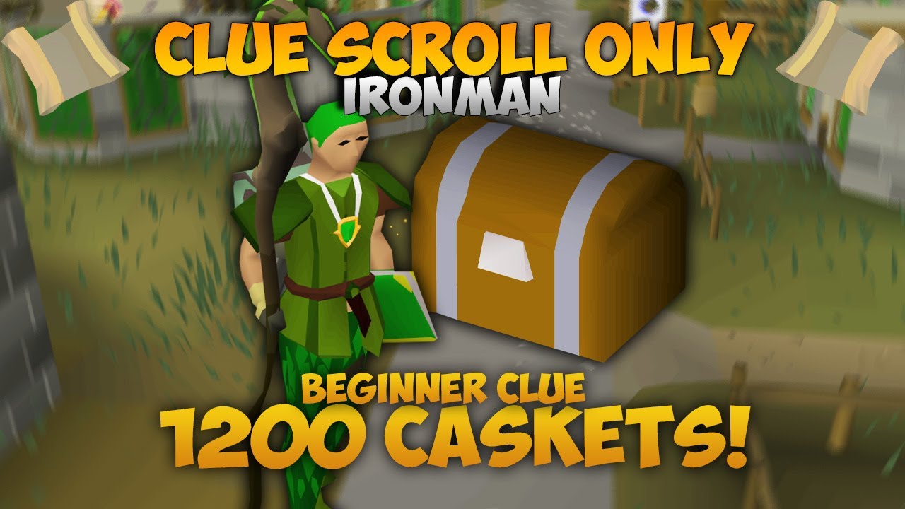 OPENING 1200 BEGINNER CLUE CASKETS Clue Scroll Only Ironman 75.5