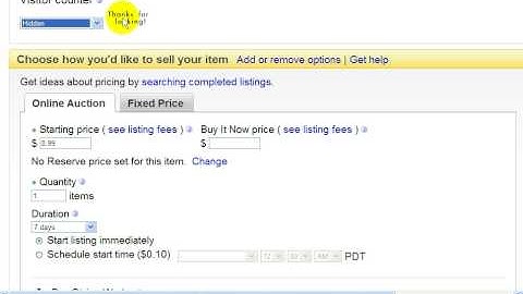 eBay Video 21 of 34: Watch Me List An Auction On eBay - Part 3