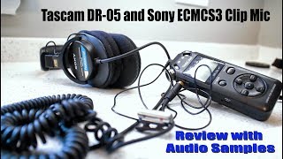 Tascam Dr 05 And Sony Omni Directional Mic - How To Use With Audio Examples