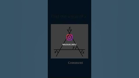 Find the value of x and give your answer in the comment box. #maths #geometry #cbse