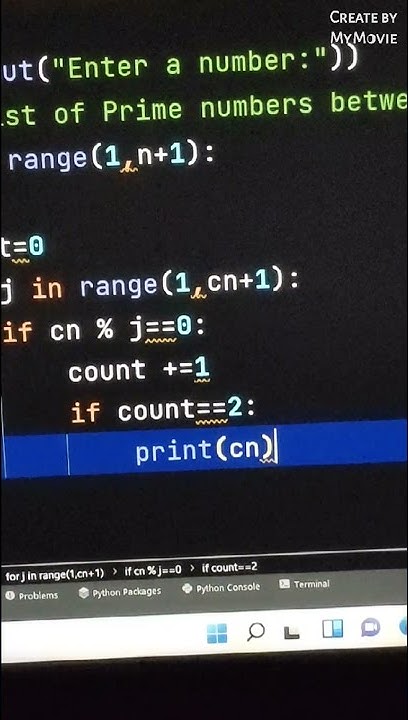 prime number between 1 to n in Python 🎯 - YouTube
