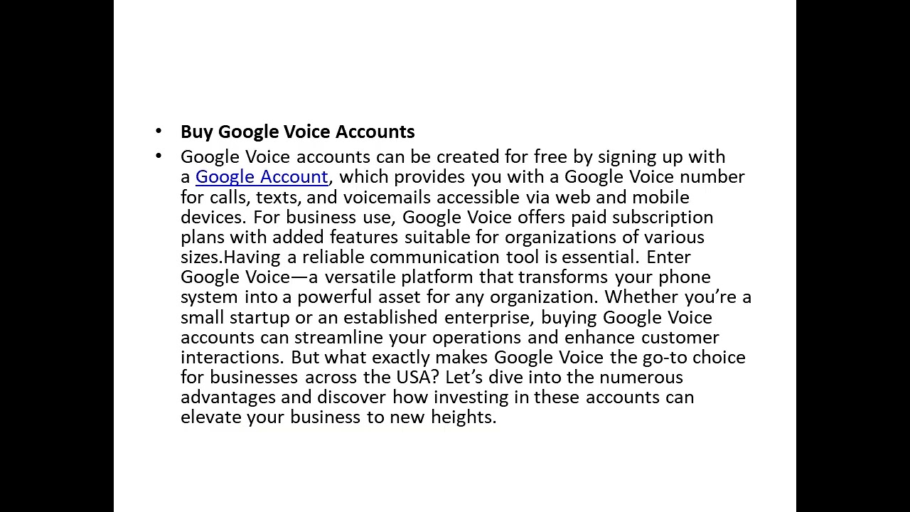 Buy Google Voice Accounts 