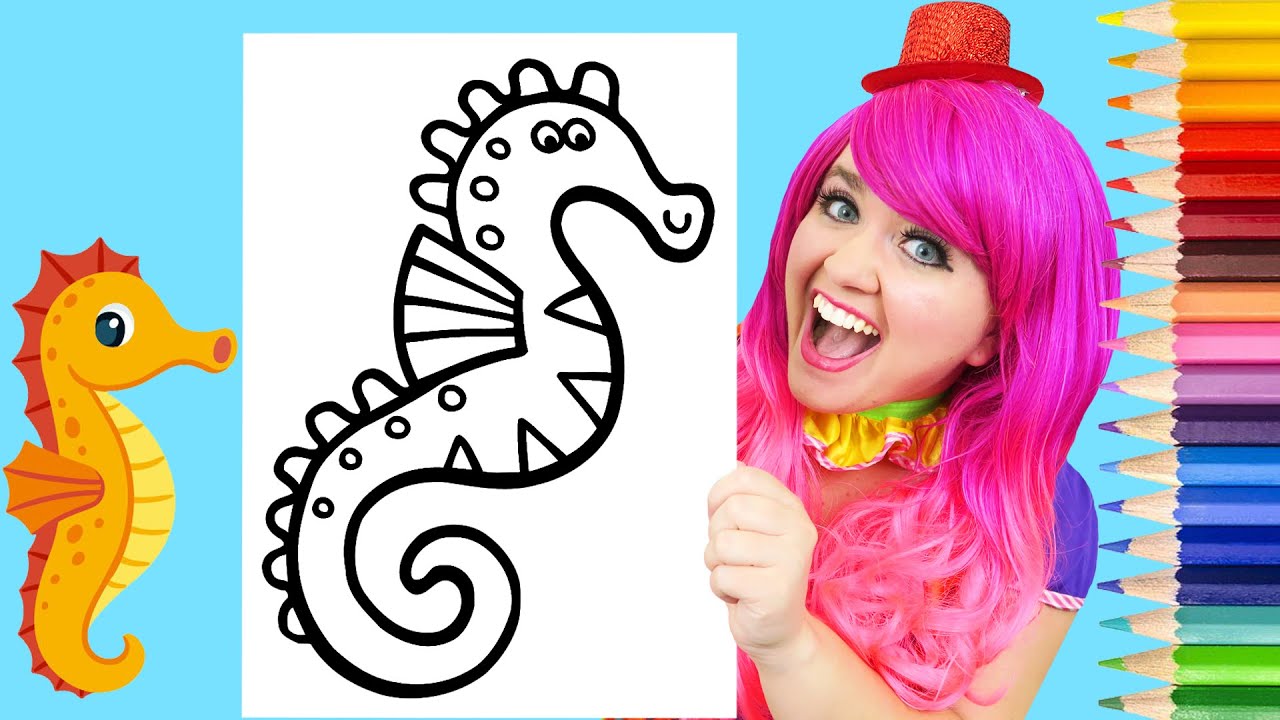 How To Color a Seahorse | Pencils