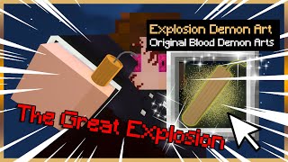 ORIGINAL EXPLOSION BLOOD DEMON ART IN MINECRAFT DEMON SLAYER!