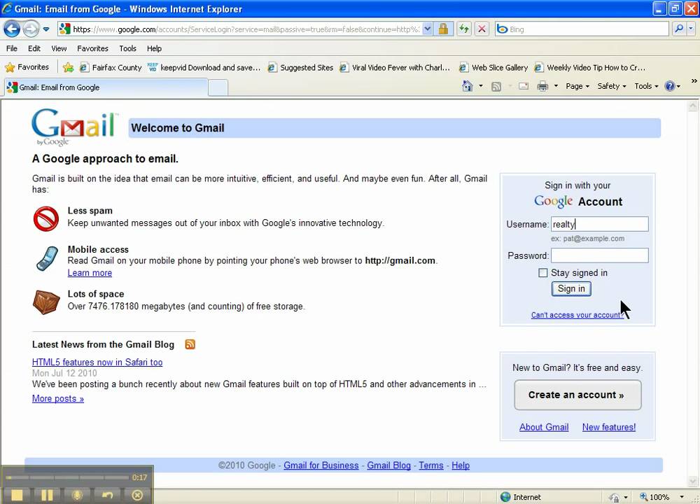 Login Gmail Email Account Youtube