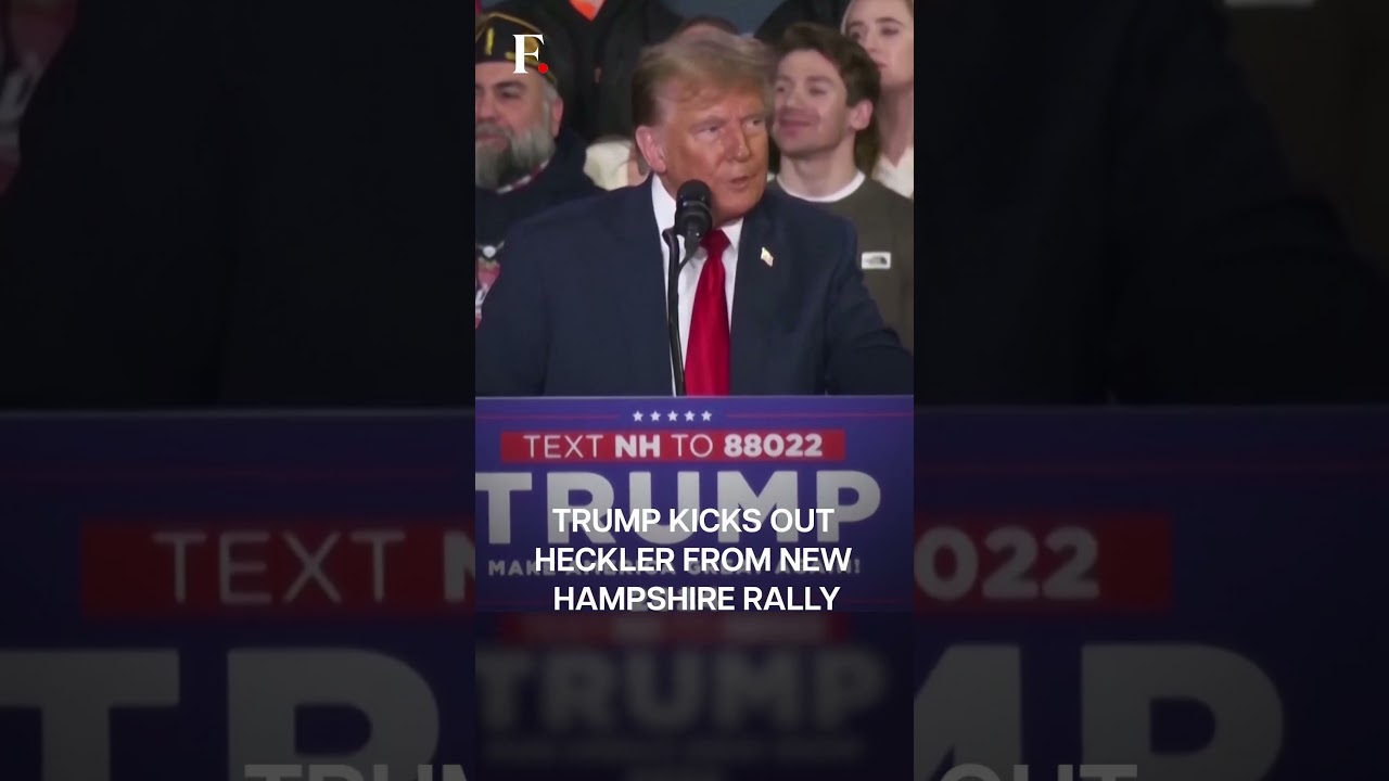 Watch: Trump Asks Security to Throw Heckler Out of New Hampshire Rally