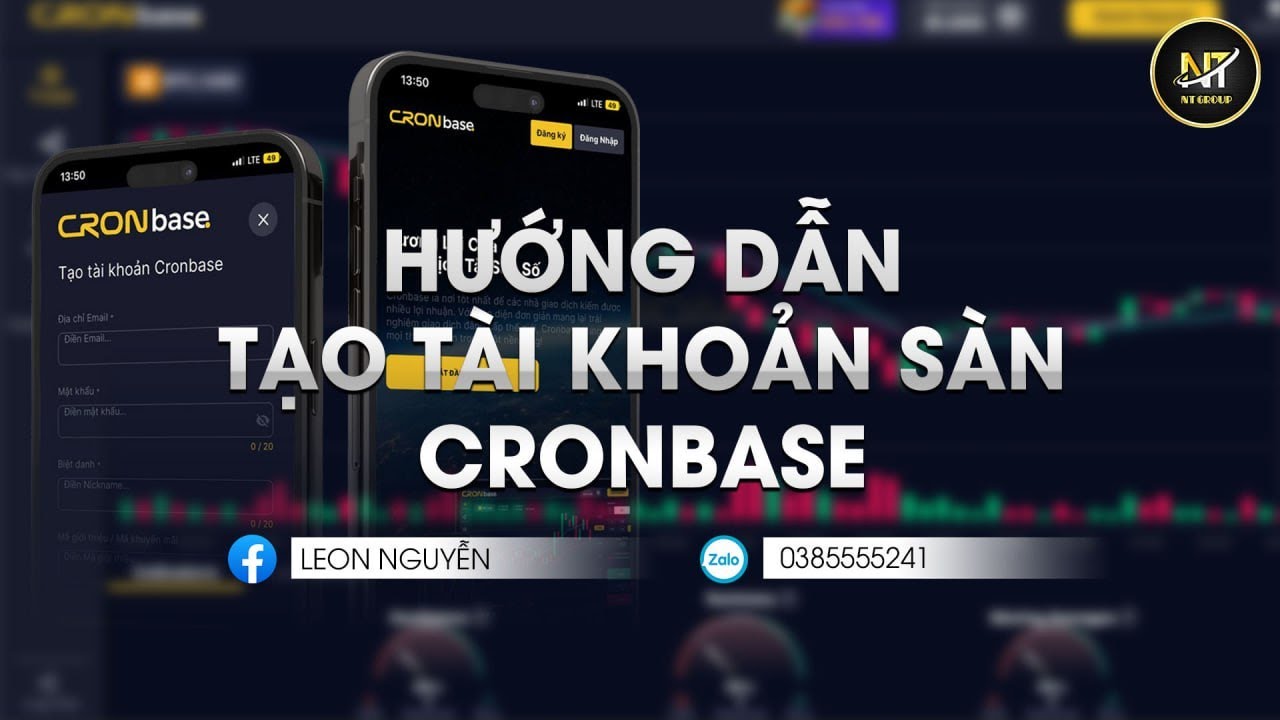 Hướng dẫn tạo tài khoản trên sàn cronbase | KIẾM TIỀN ONLINE