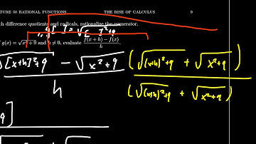 Simplifying Difference Quotients of Radical Functions