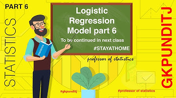 Logistic Regression Model part 6 | statistics tutorial online