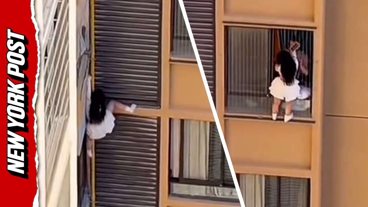 Любовница чуть не выпала из окна 10-го этажа, спасаясь от жены любовника.