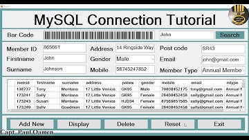 Beginners C# Tutorial with MySQL Database Connection - Part 2 of 3