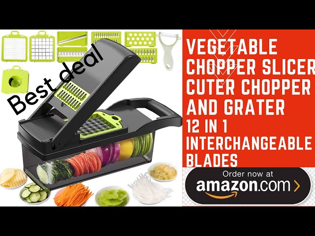 Kitcheniva 12-in-1 Vegetable Chopper Spiralizer Mandolin Slicer Grater