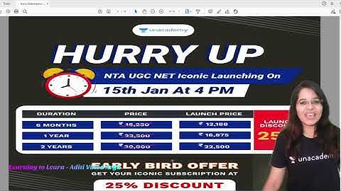 All you need to know about Unacademy Iconic subscription II Aditi Vinod Arya