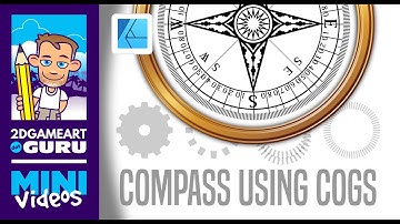 Affinity Designer Mini Tutorial - Using the cog tool to  make the face of a compass