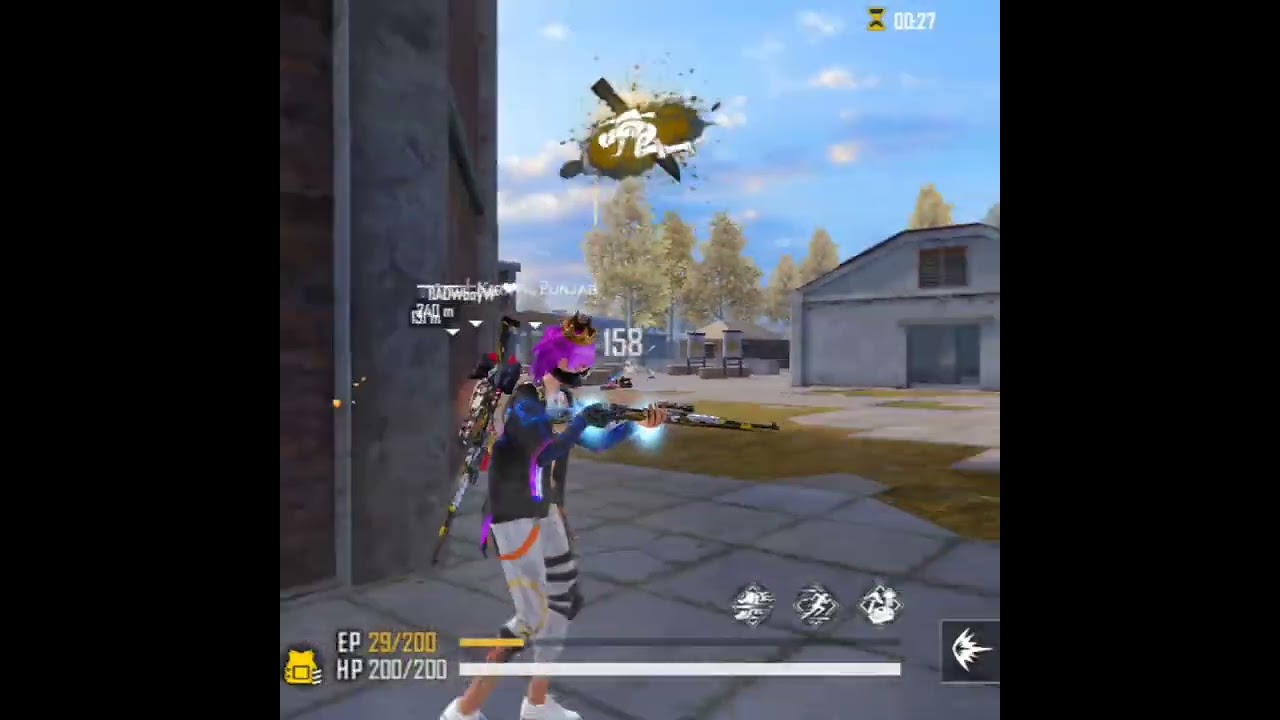 iam killing v badge youtuber @sahib noob 