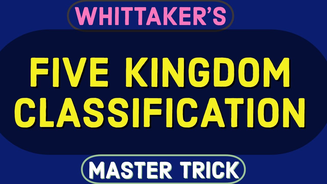 WHITTAKER'S FIVE KINGDOM CLASSIFICATION - YouTube