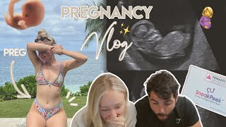 FIRST TRIMESTER VLOG  | how I found out, symptoms, first Ultrasound &amp; finding out the gender! 🤍✨