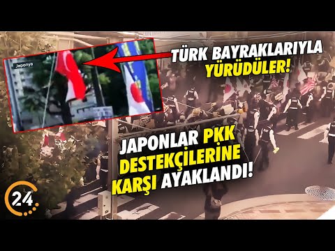 Japonlar Ayaklandı! Türk Bayraklarıyla PKK Destekçilerinin Bölgesini Bastılar!