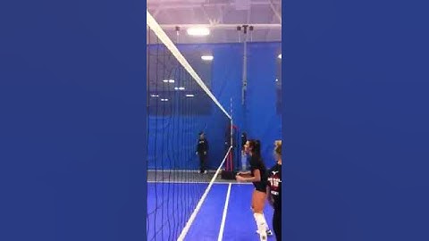 Kelsey and Ashley blocking back row attacks