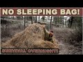 Winter survival overnight  debris hut wframework  no sleeping bag