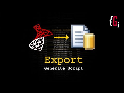 How to Export SQL Database