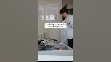 I got rid of 80% of my clothes. Extreme closet declutter #declutter #extremedeclutter #minimalistmom